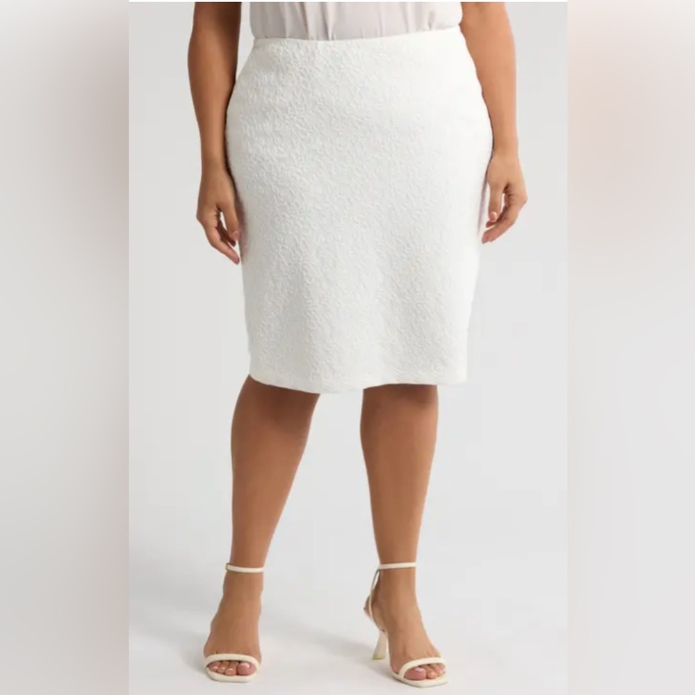 Kasper Petite Tweed Pencil Skirt Knee Length  Beige Size 16P
